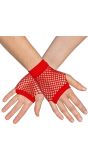 Korte Vingerloze Handschoenen Rood