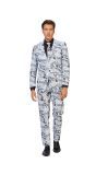 Kranten Print Opposuits Kostuum