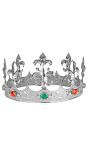 Kroon Zilver met Edelstenen Heren