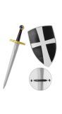 Kruisridder Zwaard en Schild Zwart Carnaval Jongens