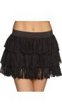 Lace Kanten Mini Rokje Zwart