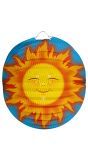 Lampion Blauw met Zon