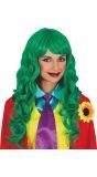 Lange Groene Joker Pruik Dames