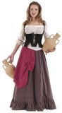 Lange Middeleeuwse Herbergier Jurk