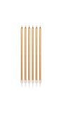 Lange Taartkaarsjes Brons Metallic 16 Stuks
