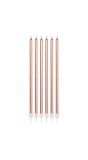 Lange Taartkaarsjes Rosegoud Metallic 16 Stuks