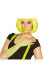 Lange Vingerloze Handschoenen Neon Groen