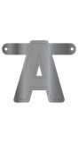 Letter A Banner Metallic Zilver