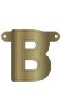 Letter B Banner Metallic Goud
