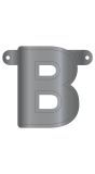 Letter B Banner Metallic Zilver