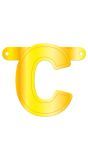 Letter C Banner Geel