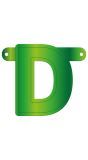 Letter D Banner Lime Groen