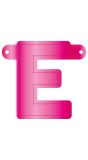 Letter E Banner Magenta
