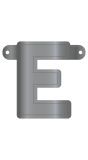 Letter E Banner Metallic Zilver