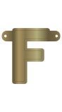Letter F Banner Metallic Goud