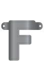 Letter F Banner Metallic Zilver