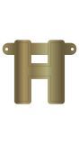 Letter H Banner Metallic Goud