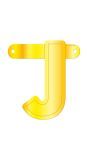 Letter J Banner Geel