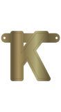 Letter K Banner Metallic Goud