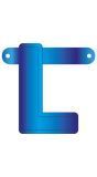 Letter L Banner Blauw
