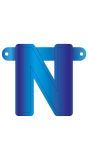 Letter N Banner Blauw