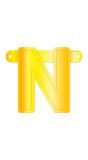 Letter N Banner Geel