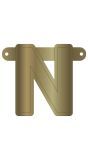 Letter N Banner Metallic Goud
