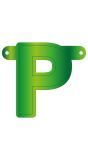Letter P Banner Lime Groen