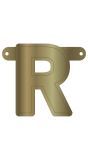Letter R Banner Metallic Goud