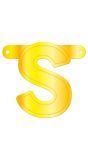 Letter S Banner Geel