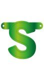 Letter S Banner Lime Groen