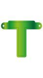 Letter T Banner Lime Groen