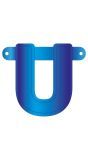 Letter U Banner Blauw
