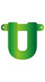Letter U Banner Lime Groen
