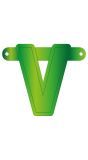 Letter V Banner Lime Groen