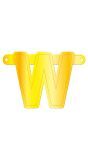 Letter W Banner Geel