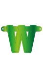 Letter W Banner Lime Groen