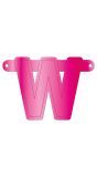 Letter W Banner Magenta