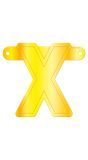 Letter X Banner Geel