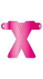 Letter X Banner Magenta