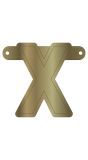 Letter X Banner Metallic Goud