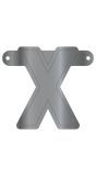 Letter X Banner Metallic Zilver