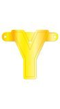 Letter Y Banner Geel