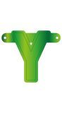 Letter Y Banner Lime Groen