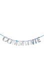 Letterslinger Communie Blauw Zilver
