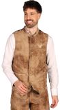 Licht Bruin Leren Gilet Heren Oktoberfest
