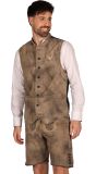 Licht Grijs Leren Gilet Heren Oktoberfest