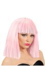 Licht Roze Showgirl Pruik
