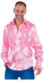 Lichte Roze Ruches Blouse Heren