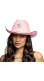 Lichtroze Festival Cowboyhoed met Ster